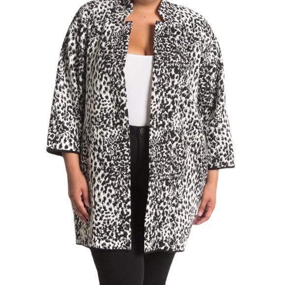 Philosophy Apparel Jacquard Open Front Jacket Sz 1X - Picture 1 of 13